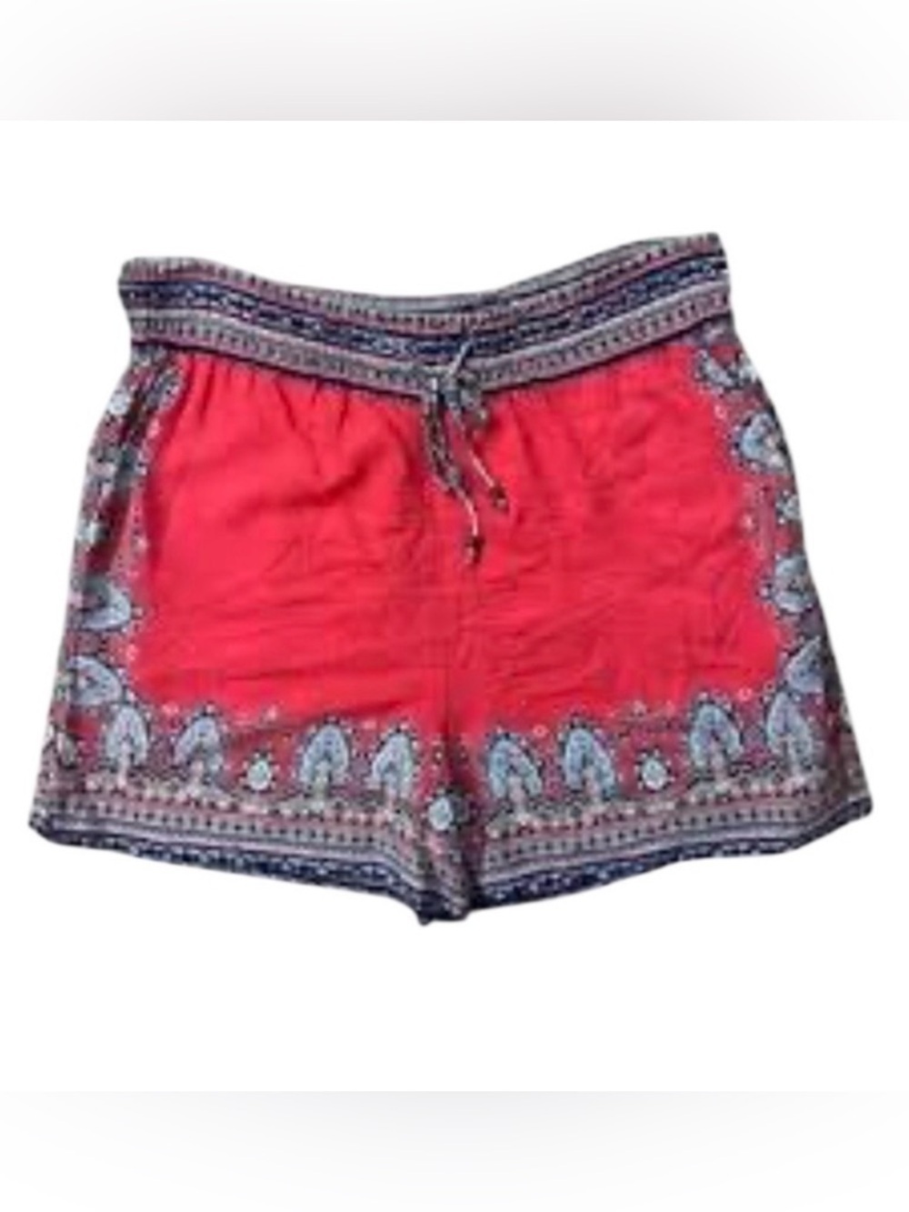 Anthropologie The Colette Short by Hei Hei Red and Blue Elastic Waist Size XS